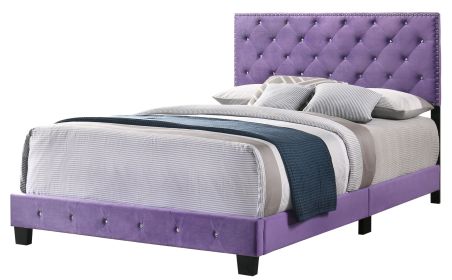 Transitional Purple Full Bed With Support
