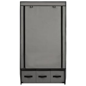 vidaXL Wardrobe Grey 87x49x159 cm Fabric